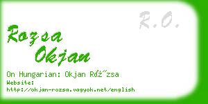 rozsa okjan business card